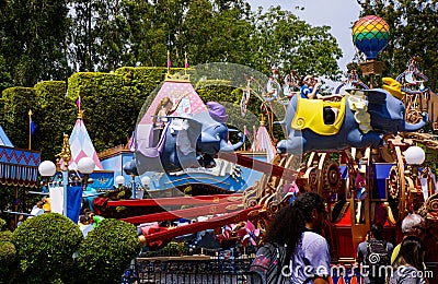 Dumbo the Flying Elephant Ride Disneyland Editorial Stock Photo