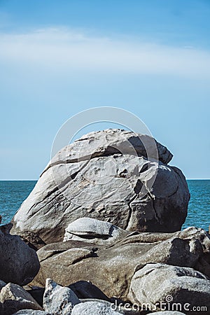 Rock at the shore og Thailand Stock Photo