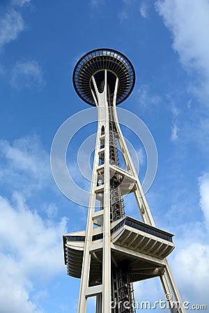 Iconic Space needle tower in Seattle, Washington Editorial Stock Photo