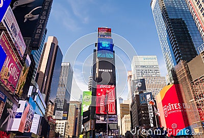 New York City, United States - June 8,2019 Times Square in Downtown Manhattan Editorial Stock Photo