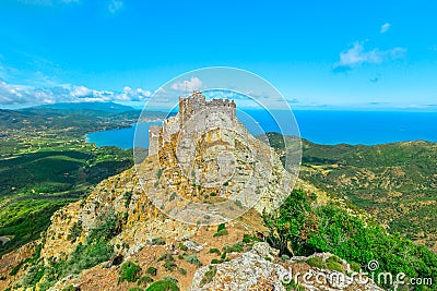 Volterraio Castle Elba Stock Photo