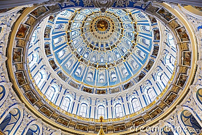 the Iconostasis of the Resurrection cathedral of the Voskresensky New-Jerusalem stavropegial male monastery, Istra, Moscow region Editorial Stock Photo