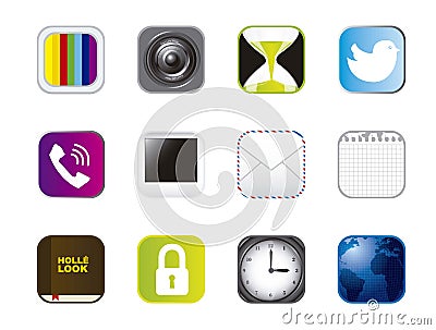 Icons of apps Vector Illustration