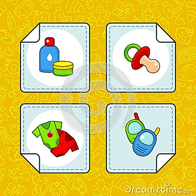 Icons for the baby part 2 Vector Illustration