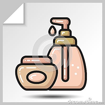 Icons of beauty cosmetics_20 Vector Illustration