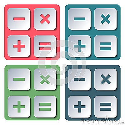 Icons Calculator, vector illustration. Vector Illustration