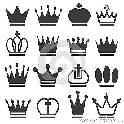 Icons crown Vector Illustration