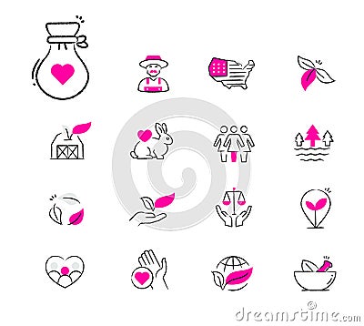 Icons for Ethically Sourced, Locally Made, and Sustainable Products Vector Illustration