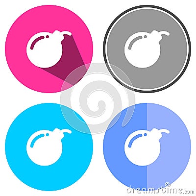 Icons flat bomb Vector Illustration