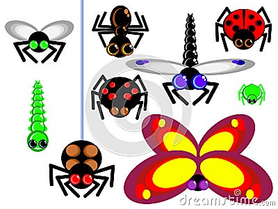 Icons insect Vector Illustration