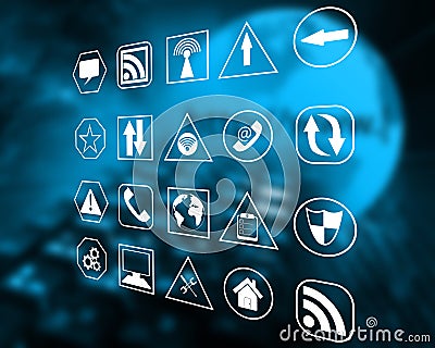 Icons interface Stock Photo