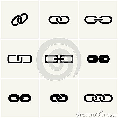 Icons of link Vector Illustration