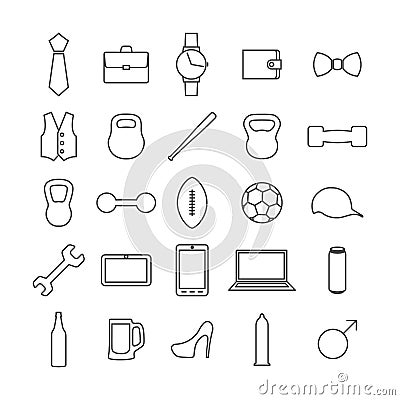 Icons man, illustration. Vector Illustration