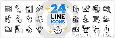 Icons set of Online rating, 5g wifi and Product knowledge line icons. For web app. Vector Vector Illustration