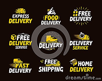 Icons set shipping and delivery. Vector illustration Vector Illustration