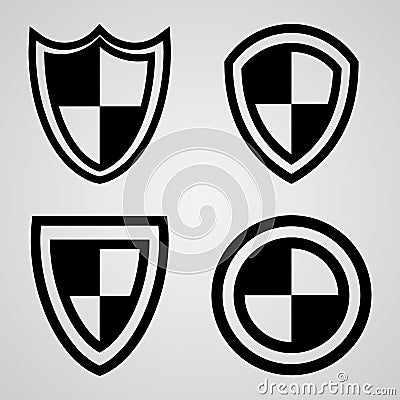 Icons Shield Vector Illustration