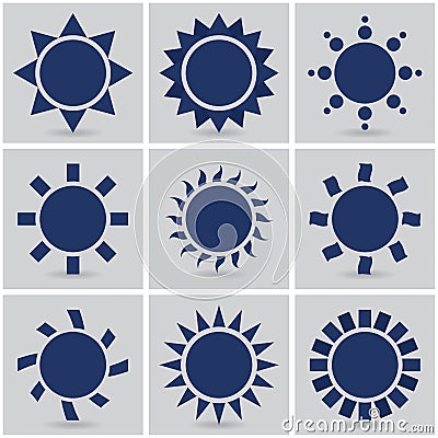 Icons suns Vector Illustration