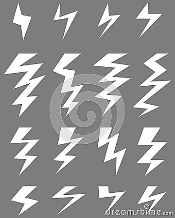 Icons of thunder Stock Photo