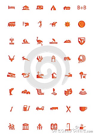 Icons tourist Stock Photo