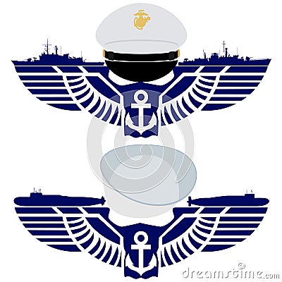The icons of the US Navy Vector Illustration