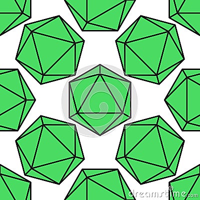 Icosahedron pattern vector Vector Illustration