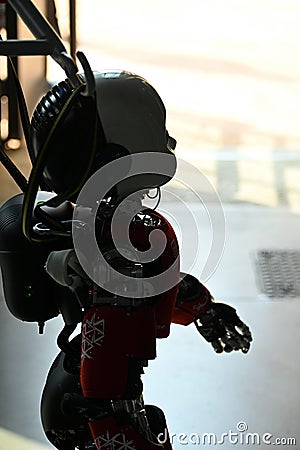 ICub is a research-grade humanoid robot designed by IIT to help developing and testing embodied AI algorithms Editorial Stock Photo