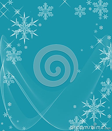 Icy Cold Snowflakes Stock Photo