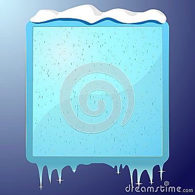 Icy frame Vector Illustration