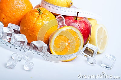 Icy Fruits Stock Photo