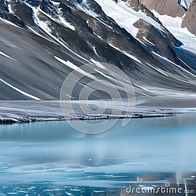 1100 Icy Mountain Range: A serene and picturesque background featuring an icy mountain range in cool and wintery colors that cre Stock Photo