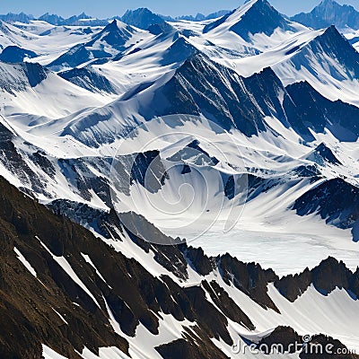 1100 Icy Mountain Range: A serene and picturesque background featuring an icy mountain range in cool and wintery colors that cre Stock Photo