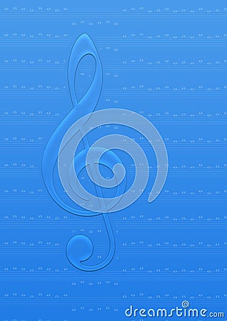 Icy music note Stock Photo