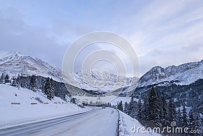 Icy Roads Stock Photo