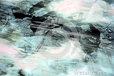 Icy smoky abstract background with dark spots Stock Photo