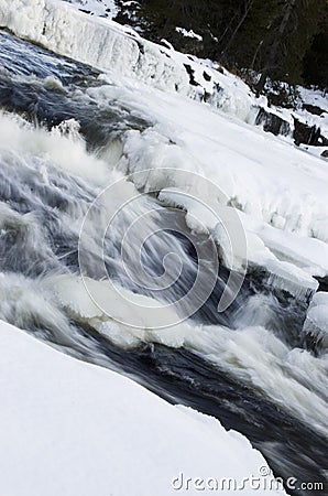 Icy Waterfall Stock Photo