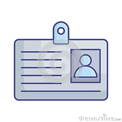 ID card badge Vector Icon which can easily modify or edit Vector Illustration