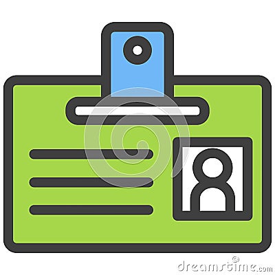 Id card corporate badge cardholder vector icon Stock Photo