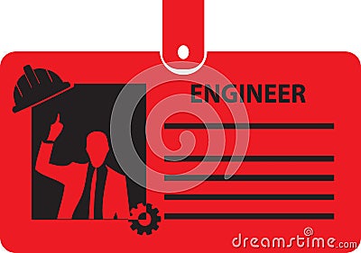 ID card engineer Vector Illustration
