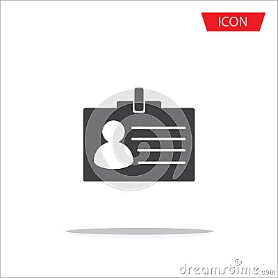 ID Card icon , member icon isolated on white background Vector Illustration