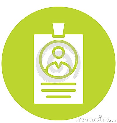 ID Card Isolated Vector Icon That can be easily Modified or Edited. ID Card Isolated Vector Icon That can be easily Modified or E Stock Photo