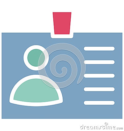 Id card Isolated Vector Icon which can easily modify or edit Vector Illustration