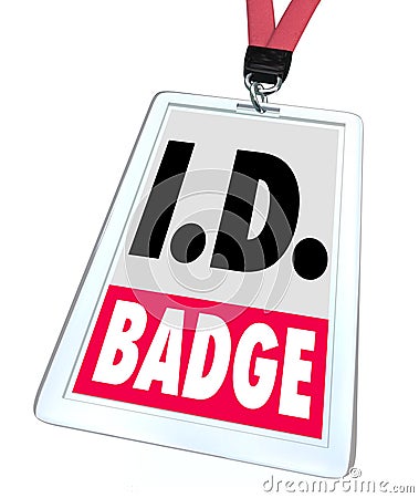 ID Identification Badge Name Tag Access Credentials Stock Photo