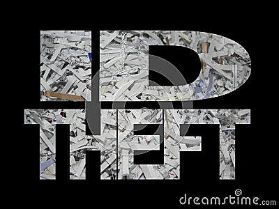 ID theft with shredded paper Stock Photo