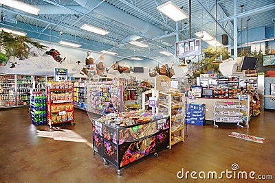 A new modern convenience store interior. Editorial Stock Photo