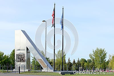 Idaho Falls, Idaho, USA. The state memorial honoring the Idaho Citizens who fought and died in the Vietnam war. The memorial is lo Editorial Stock Photo