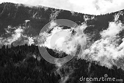 Idaho Mountains with Clouds Stock Photo