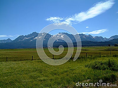 Idaho Sawtooth Mountains Stock Photo