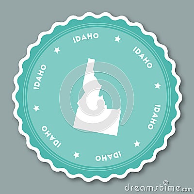 Idaho sticker flat design. Vector Illustration