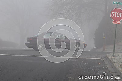 IDAHO WEATHER _ Heavy fog over Lewiston valley Editorial Stock Photo