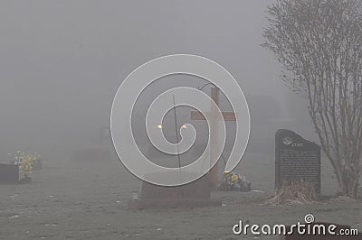 IDAHO WEATHER _ Heavy fog over Lewiston valley Editorial Stock Photo